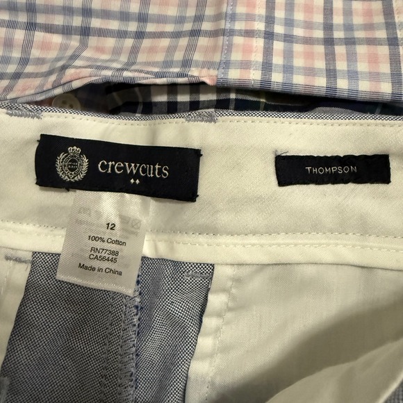 Crewcuts Boys 12 set of 3 1 Light Blue Thompson Fit Chino‎ Pants 2 shirts plaid - Picture 7 of 9